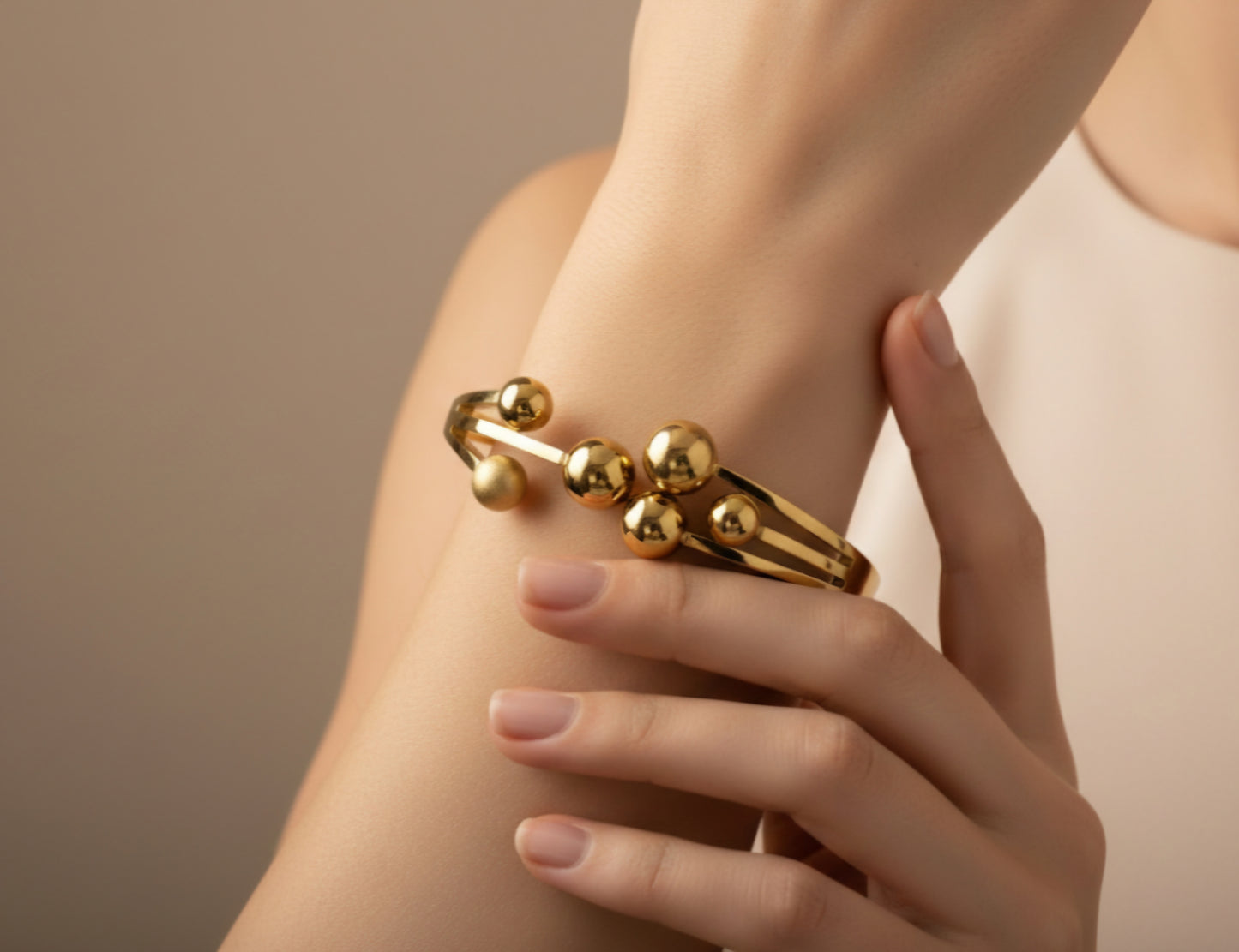 Gold Crystal Bangle Bracelet